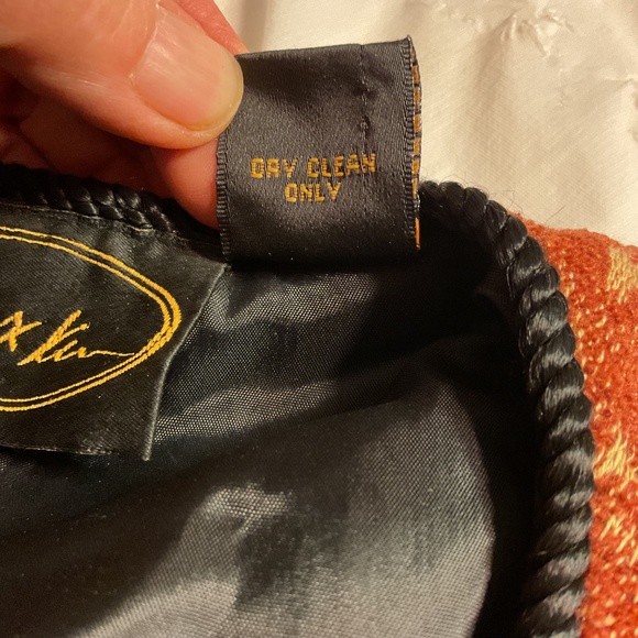 Vtg Alex Kim Patchwork Shacket Boho Artsy Lampwork Buttons M Gorgeous - Picture 8 of 8